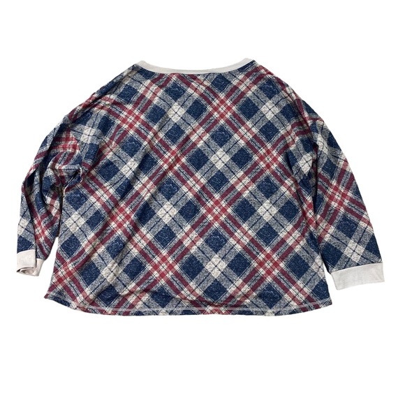 Woman’s Cato “live well” soft lounge plaid top size 3X - Picture 4 of 4